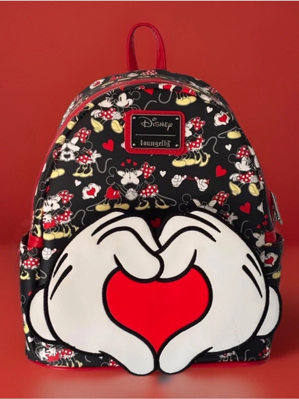 Loungefly x Disney Mickey & Minnie Heart Hands Valentine’s Love Mini Backpack
